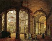 Giovanni Migliara Interior of Basilica of San Lorenzo oil painting